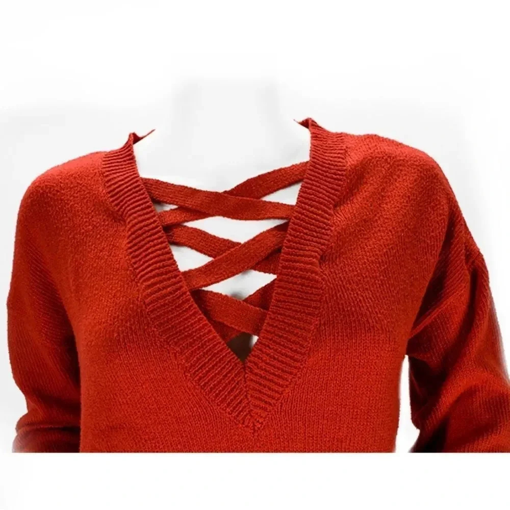 Forever21 Red Knit Sweater - Picture 2 of 2